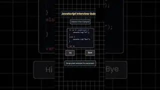 JavaScript interview question #shorts #youtubeshorts