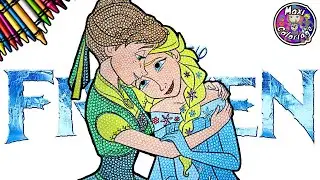 DISNEY PRINCESS COLORING BOOK PAGES FROZEN ELSA & ANNA -COLORIAGE ORIGINAL ET UNIQUE MAGIQUE WOW!!!