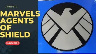 Marvels agents of shield logo spray paint art