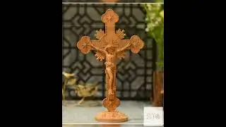 Christ Crucifix Solid Wood Religious Wall Wooden Cross Jesus Crucifix Wall Catholic Cross Wall Cr...