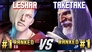 SF6 ▰ LESHAR (#1 Ranked Ed) vs TAKETAKE-PIANO (#1 Ranked JP) ▰ High Level Gameplay