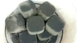 Pure cement bars topped charcoal dusty soft crumbling |Satisfying video |Asmr puppys