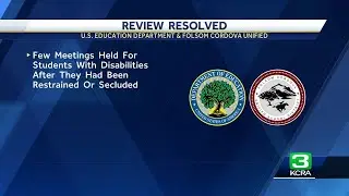 Folsom Cordova Unified violated restraint practices students, review states