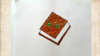 Cute icecream sandwich | Easy icecream sandwich drawing | How to draw icecream sandwich easily |