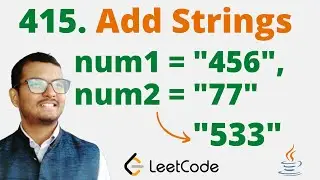 415. Add Strings || Java || Leetcode || Hindi