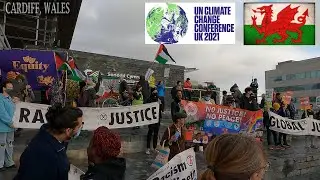 Climat Change protesters at Senedd, UK