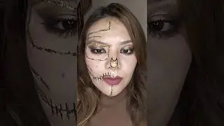 Tutorial calavera Dorada (ideas de halloween)💀#halloweenmakeuplook #halloween #maquillajedehalloween