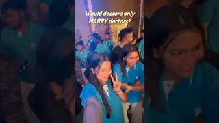 Will doctors MARRY other professions😱? #medical #viral #trending #medicalcollege #aiims #minivlog