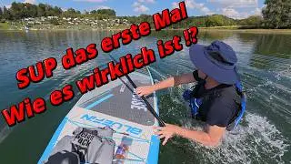 SUP Tour mit BLUEFIN Cruise 10'8  auf Talsperre P&ouml;hl / Das erste Mal / Anf&auml;nger St&uuml;rze ohne Ende
