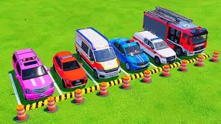Garage with Colors - ALL MIXER TRUCK WITH FLATBED TRAILER TRUCK, MACK, RENAULT, KAMAZ, GMC, MAN