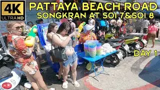 Pattaya Songkran 2025 Day 1   Pattaya Beach Soi 7 and Soi 8   Thailand
