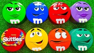 6 Minutes Satisfying with ASMR Unpacking 8 Brilliant Tins with Delicious Skittles & M&M'S Candy ASMR