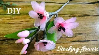 Stocking flower making / How to make nylon stocking flowers/ stocking flowers bouquet, flower making