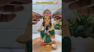 Barf ❄️ ke Maa Annapoorna ji making 💞🙏#shorts #maa #short #diy #art #trending