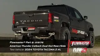 American Thunder Dual Out Rear or Side Catback Exhaust For 2024 Toyota Tacoma 2.4L (818176)