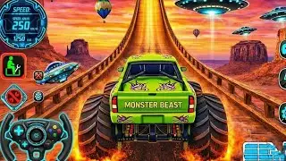 Mega Ramp Challenge!GT Monster Truck Racing Stunt: Super Crazy-Monster Wala Truck - Android Gameplay