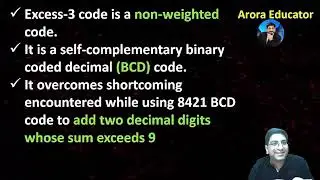 3 BCD Excess 3 Code Gray Code