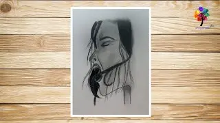 How To draw a girl screaming step by step | easy for beginners