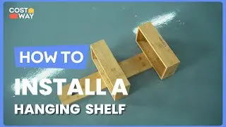 How to Install the 2-Tier Bamboo Hanging Shower Caddy Bathroom Shelf | BA7810 #costway #howto