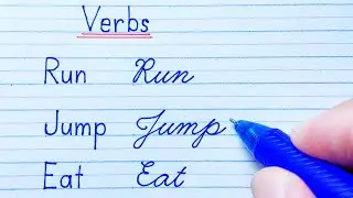 How to write Verbs in English cursive writing | English cursive handwriting practice | Calligraphy
