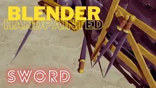 Blender Hand painting game asset || Stylized sword - 01 ||