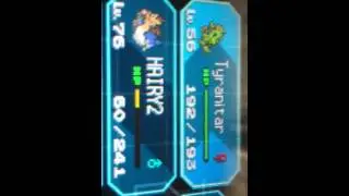 Pokemon black pupitar evolves to a tyranitar