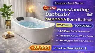 MADONNA Rex Rectangular Acrylic 4.5 ft Fixed Bathtub (₹28,999) 👇