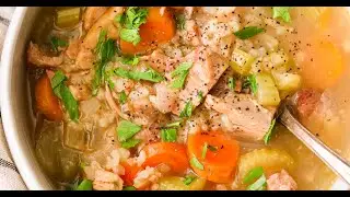 Instant Pot Leftover Turkey Soup (Paleo, Whole30 Option)