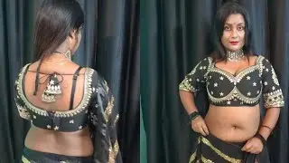 Designer blouse with designer saree draping | saree vlog 🥰 | saree model 