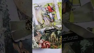 ASMR mini journal #asmr #minijournal #aesthetic #journal #journalwithme #scrapbook #craft #vintage