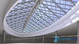 Shopping Mall Skylight Retractable Sail Shade System