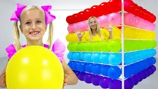 Balloons Cube Challenge with Katya and Dima