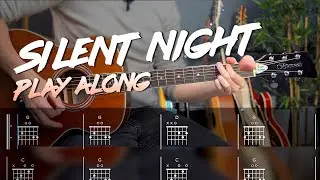 Silent Night - Acoustic Guitar Play Along with Visual Jam Track