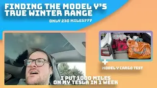 Model Y Winter Range and Cargo Test | Driving my Tesla 1000 miles in 4 days