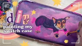 ✨ Custom Painting a Switch Lite Case || Chat + Paint || DIY ideas✨