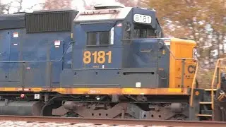 CSX Mixed Freight Train Pulls Into Wilsmere Yard