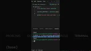 get current date and time in python ( python for beginners ) #datetime #pythonprogramming