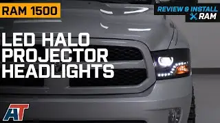 2009-2018 RAM 1500 LED Halo Projector Headlights; Black Housing Review & Install