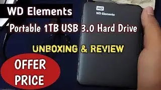 WD Elements 1TB Portable HDD Unboxing And Review