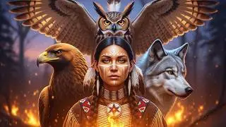 963Hz Ancient Spirit Animals • Sacred Flute Meditation (Eagle, Wolf & Owl)