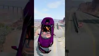 Ranger Cars vs Giant Pit Bollards Crashes😤 - BeamNG.Drive