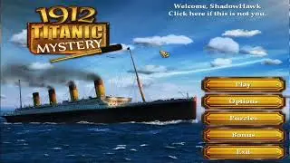 1912 Titanic Mystery Menu Theme