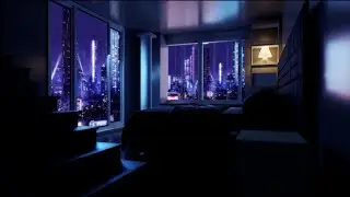Rain Sounds for Sleeping 🌙🌧️ | Night City Rain View from Bedroom