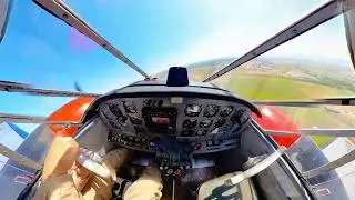 Beechcraft Model 18/SNB-5 Airshow Cockpit POV