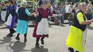 Chesterfield Garland dancers in Ashover on May Day 2023