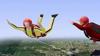 Category D (AFF) Dive Flow 1 - Skydiving Training - Freefall Skills