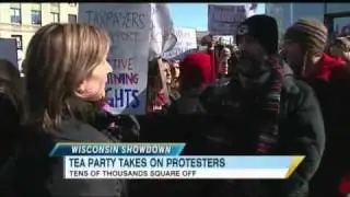 The Tea Party Arrives in Wisconsin adding fuel to the Protests 2/20/2011