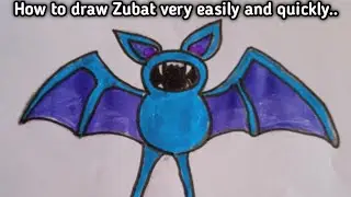 How to draw ZUBAT Pokemon