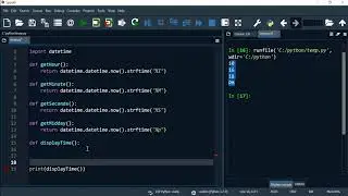 Python 25: Display the current time