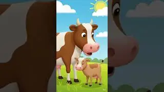 Mama Cow and Baby Calf 🐄🐮 | Cute Farm Animal Video for Kids